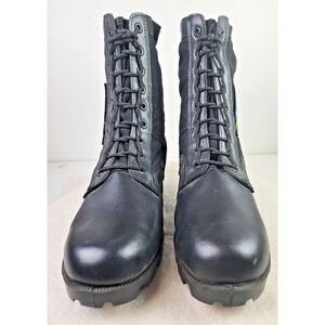 In Memoriam Tactical Full Grain Black Leather Training Hiking Combat Boots Sz 11